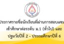 ประกาศรายชื่อนักเรียนที่ผ่านการสอบแซมชั้น เข้าศึกษาต่อ ระดับชั้นมัธยมศึกษาปีที่ 1 และ ระดับปฐมวัยปีที่ 2 – ประถมศึกษาปีที่ 6